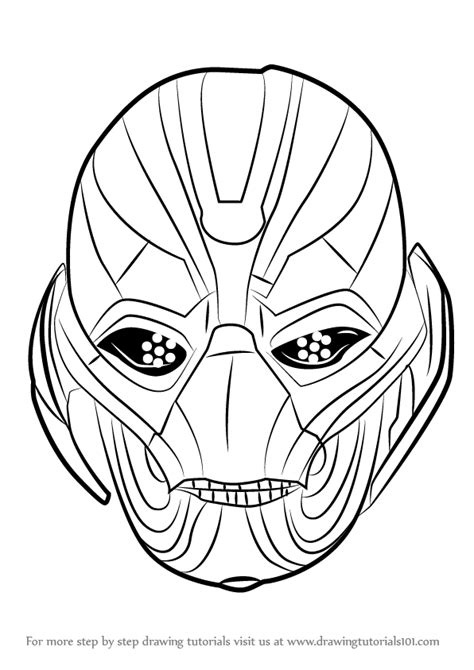 Step By Step How To Draw Ultron Face