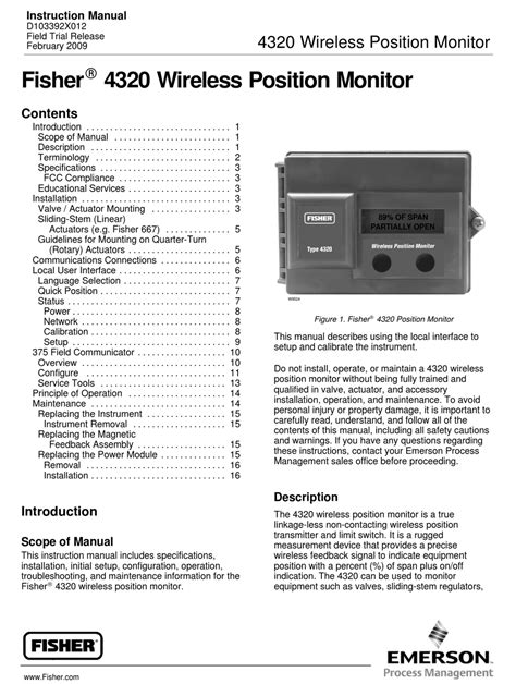 Emerson Fisher 4320 Instruction Manual Pdf Download Manualslib