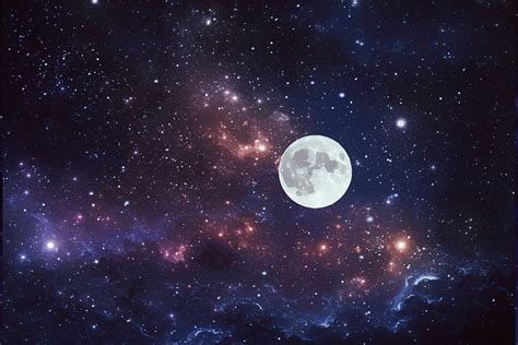 Luna Estrellas Universo Sistema Imagen Gratis En Pixabay