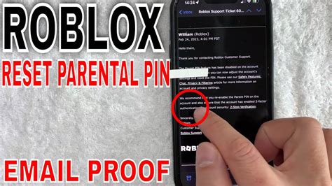 Roblox Reset Parental Pin Email Proof 🔴 Youtube