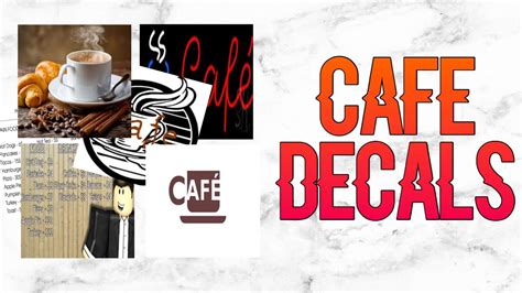 Bloxburg menu decals decal id codes [cafe & restaurants. Roblox Bloxburg - Cafe Decal Id's - YouTube