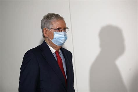 A tightly cropped photograph of discolored. 'There should be no stigma': Mitch McConnell stresses ...