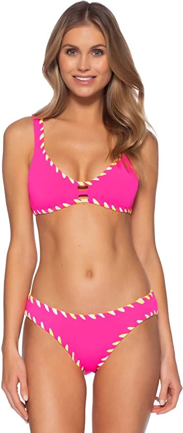 Amazon Com Becca By Rebecca Virtue Women S Camille Classic Bikini Top Becca By Rebecca Virtue