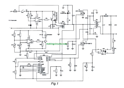 Other relevant features of the proposed , schematics figure 1. SG3525 Inverter Circuit with Output Voltage Correction ...