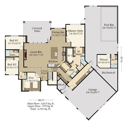 Some two story house plans feature elevators, which make it easy for an elderly relative to get around or to ensure the ability. Soure Point House Plan | Modern Two-Story Home Design w/2 ...
