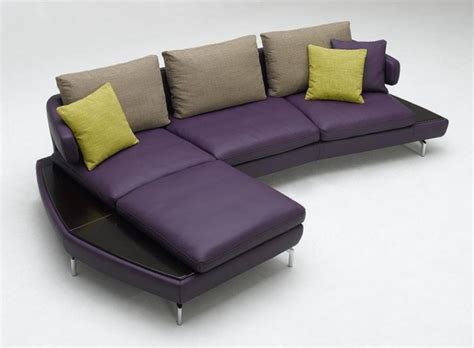 Modern Purple Violet Leather Sectional Sofa Modern Other Metro By