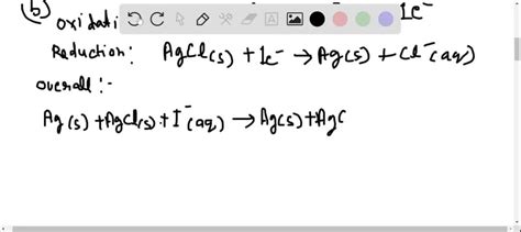 Solved Write The Half Reactions And The Balanced Equation For The Cell Reaction For Each Of The