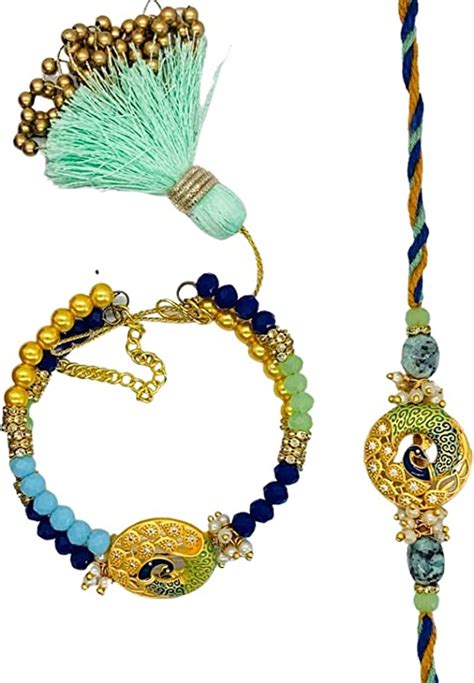 Rakhi T Set For Brother And Bhabhi Includes Beautiful