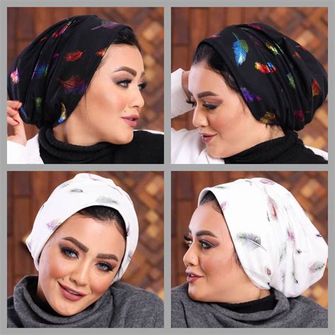 🐣 Offer Xtras Feather Patterned Tulle Women Turban Lined With Crepe