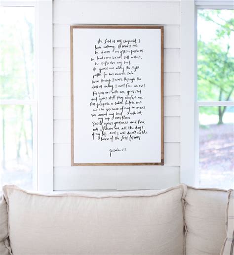 Hand Lettered Collection Psalm 23 Sign Scripture Sign Etsy