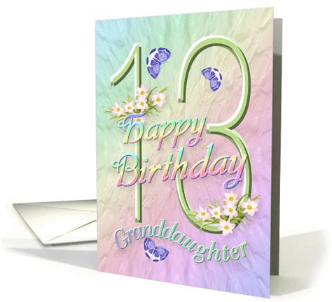 Congratulations for finally becoming a teenager but remember that you are still far away from being called an adult. Granddaughter 13th Birthday Flowers and Butterflies card ...