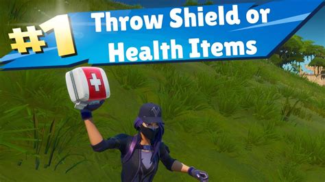Throw Different Shield Items Or Healing Items Fortnite Youtube