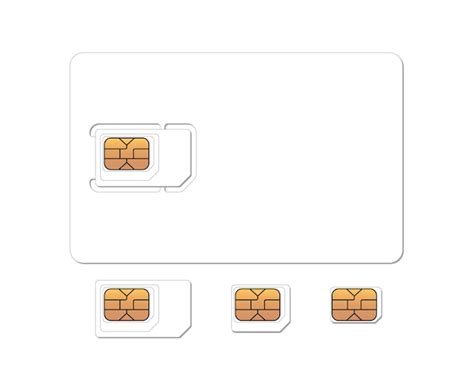 Premium Vector Mobile Phone Gsm Sim Card With Standard Micro And Nano