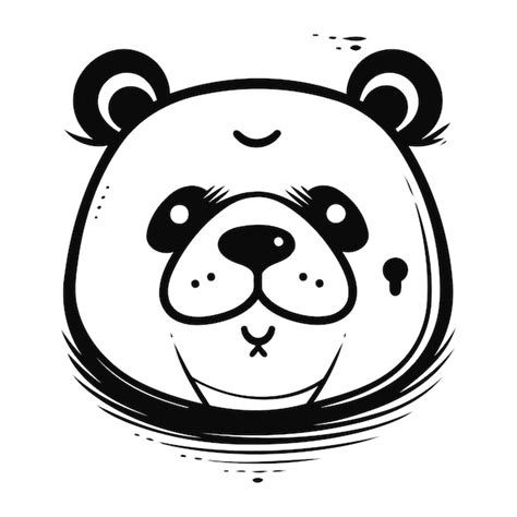Premium Vector Cute Panda Bear Face On A White Background Vector