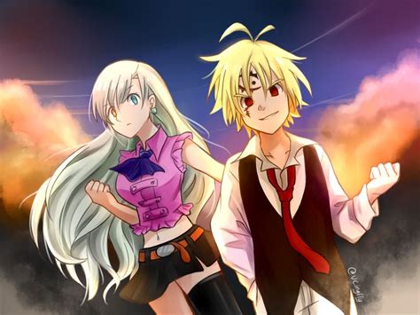 Pin De Sky Flakes En Meliodas X Elizabeth Nnt Anime 7 Pecados