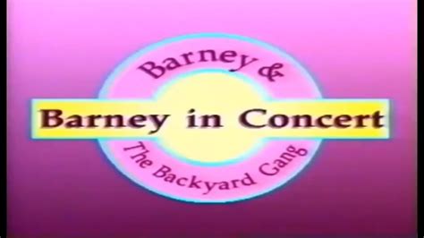 Barney And The Backyard Gang Barney In Concert Custom Theme Barney
