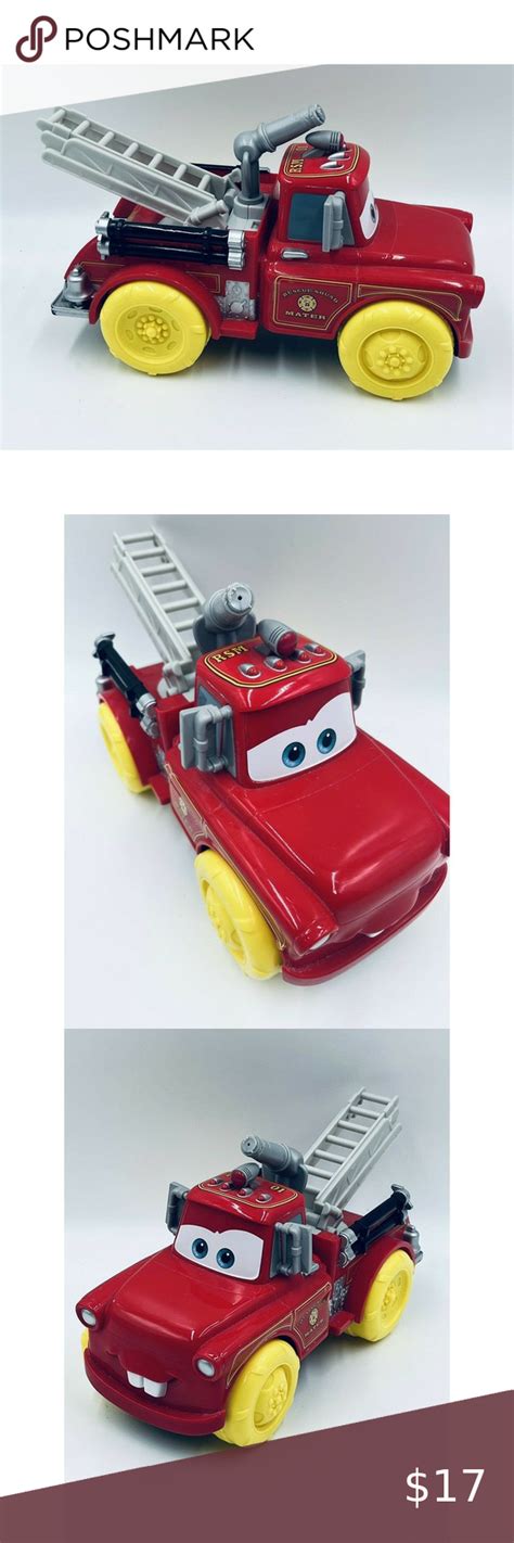 Disneys Pixar Cars To The Rescue Mater Fire Truck Hydro Wheels Bath