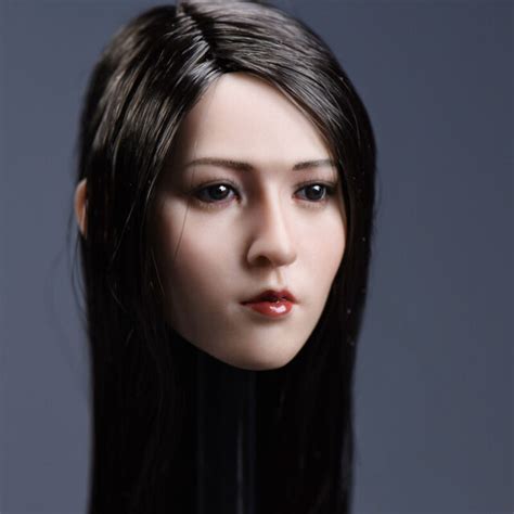 Ymtoys 16 Asia Female Head Carving Long Hair Yun B Wheat Skin F 12