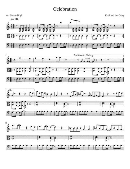 Celebration By Kool And The Gang Digital Sheet Music For Score