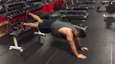 Single Leg Plank Ab Walkouts With Feet Elevated Youtube