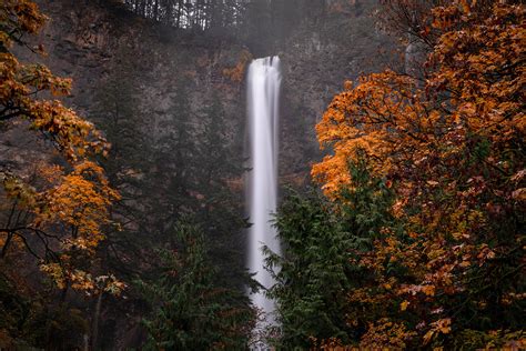 Multnomah Falls Multnomah County Oregon Usa