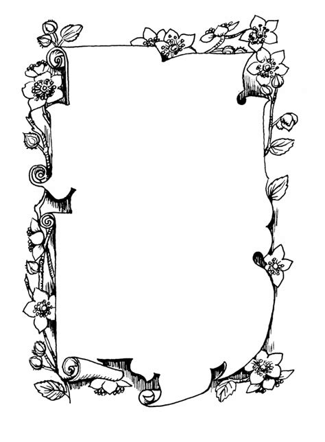Free Flower Frame Black And White Download Free Flower Frame Black And
