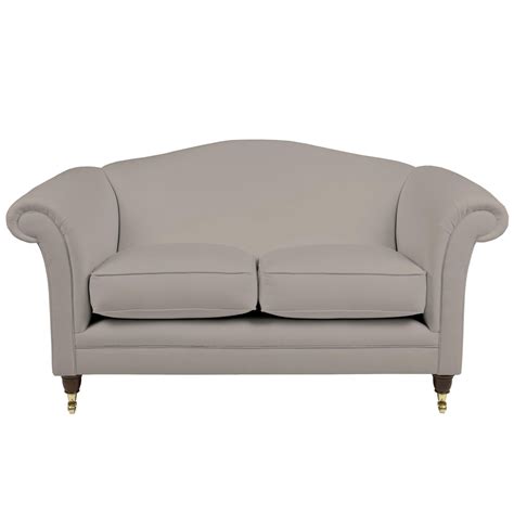 Gloucester Fabric 2 Seater Sofa In Anneliese Steel Laura Ashley