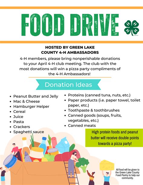 4 H Food Drive Extension Green Lake County