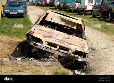A Burned Out Car Stock Photo Alamy