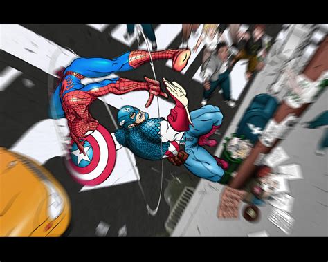 Spiderman Vs Captain America2 By Misfiger On Deviantart