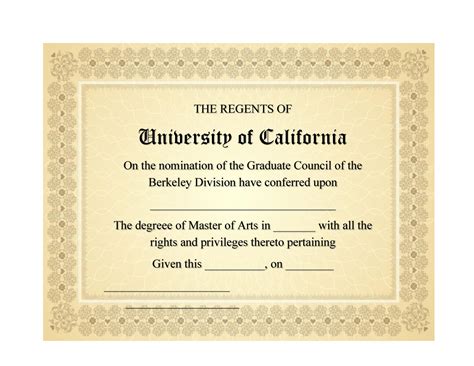 College Diploma Template Pdf Graduation Certificate T