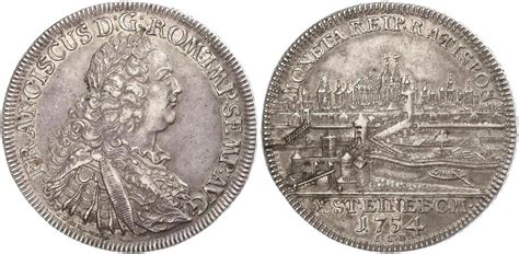 Münze 1 Thaler Heiliges Römisches Reich 962 1806 Silber 1754 Franz I