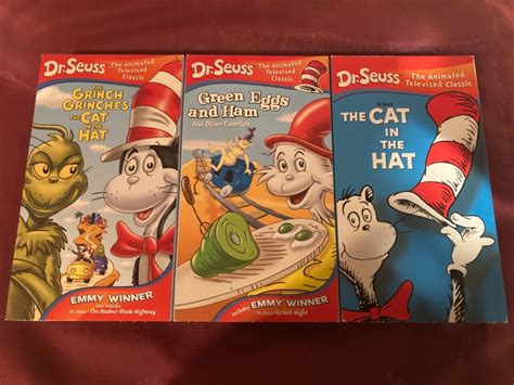 Dr Seuss The Grinch Grinches Cat In The Hat Vhs Green Eggs Ham Cat