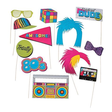 Awesome 80s Photo Stick Props 80s Photo Diy Photo Booth 80s Party