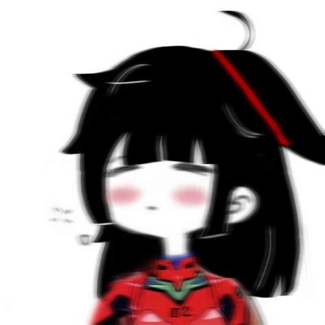 A Drawing Of A Girl With Long Black Hair