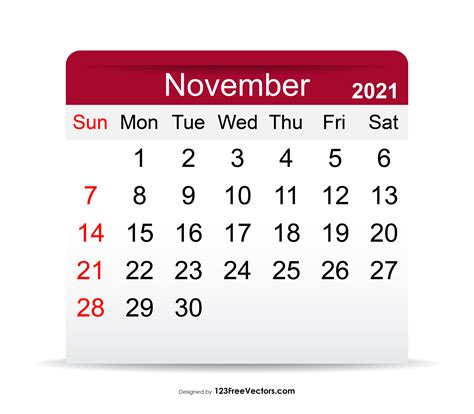 Free November 2021 Calendar