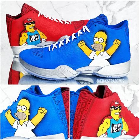 Montrezl Harrell Flexes In Air Jordan 29 The Simpsons Customs By