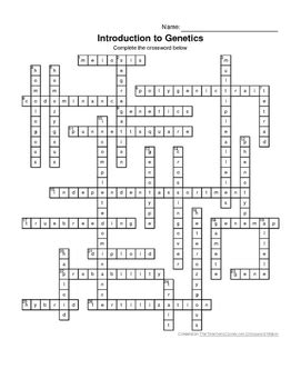 Science crossword puzzles with printable answers. Introduction to Genetics Crossword Puzzle Answer Key by ...