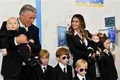 Alec and Hilaria Baldwin match kids in suits at 'Boss Baby' premiere