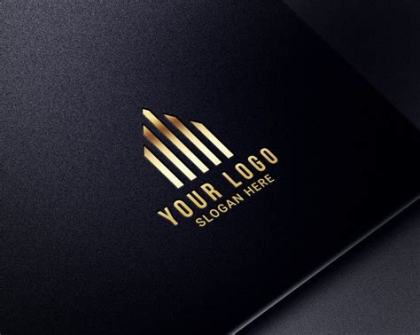 realistic luxury gold logo mockups   logo mockup gold logo  logo mockup