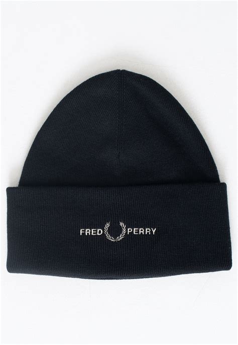 Fred Perry Graphic Black Beanie Impericon Us