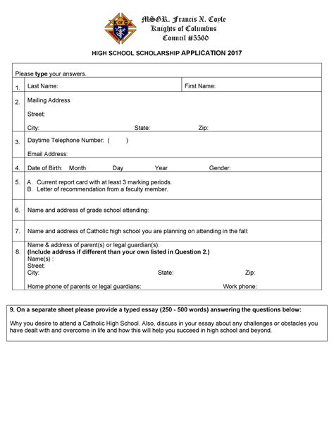 50 Free Scholarship Application Templates And Forms Templatelab