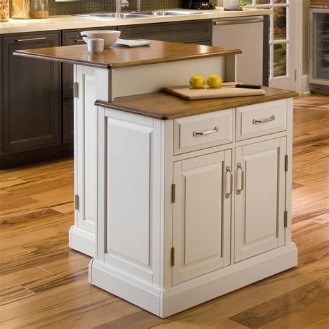 Home Styles White Midcentury Kitchen Islands At