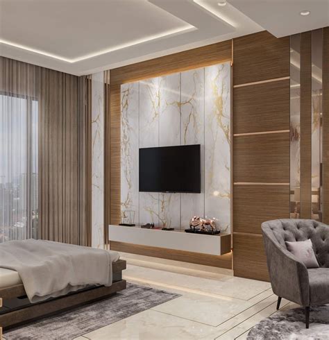 Acrylic Finshed Tv Unit In Bedroon Gharpedia In 2020 Tv Room Design