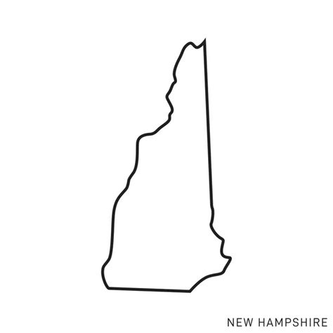 ᐈ New Hampshire State Silhouette Stock Vectors Royalty Free New