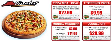 Look for coupon codes marked with the green verified then head to pizza hut's website at pizzahut.com and enter the code in the coupon code entry box during checkout. Pizza Hut Coupons 2012 - July Printable Coupons and Deals ...