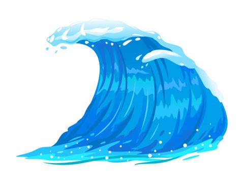 Giant Ocean Waves Clip Art Illustrations Royalty Free Vector Graphics