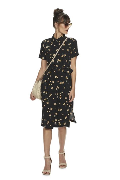 Popsugar At Kohls Printed Midi Dress Lacey Dress V Neck Dress Maxi