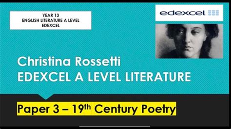 Maude Clare Edexcel A Level 19th Century Poetry Christina Rossetti