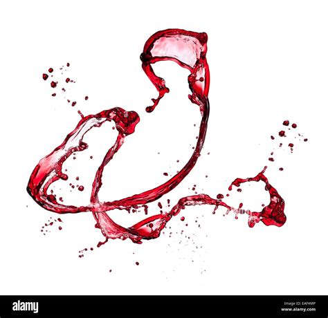 Red Wine Splash Isolated On White Background Stock Photo Alamy